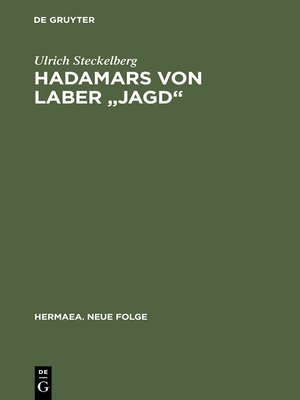 cover image of Hadamars von Laber "Jagd"